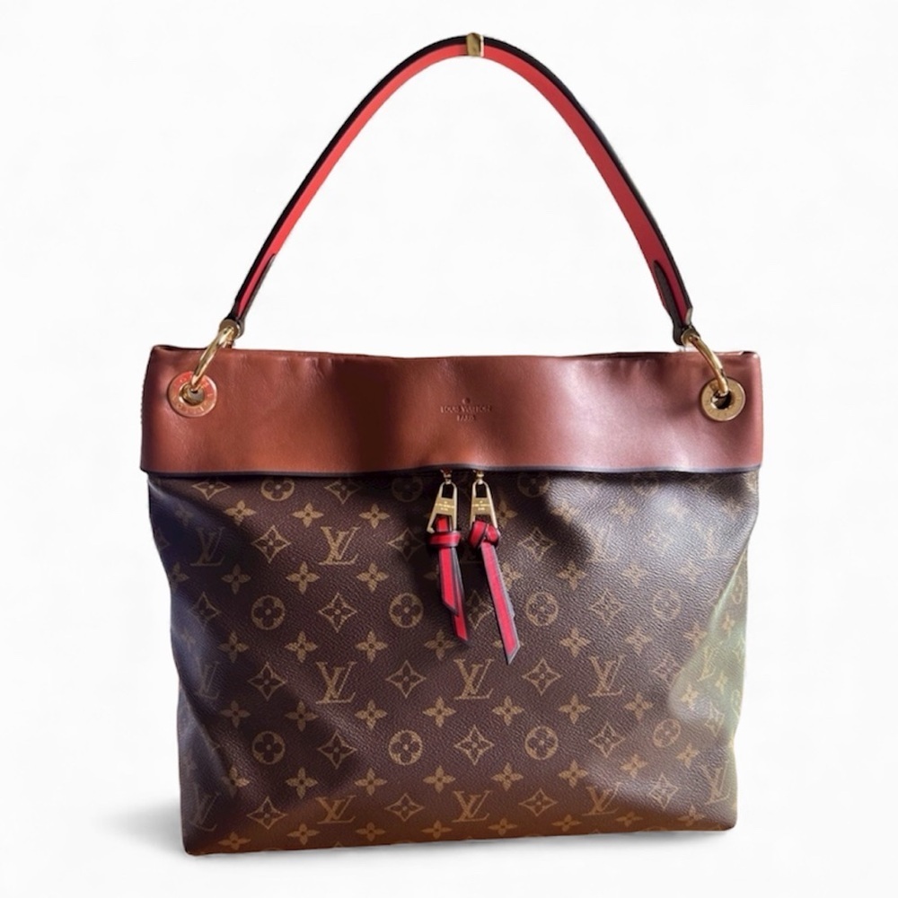 Louis Vuitton GM TUILERIES BESACE HOBO Monogram Camel Leather Shoulder Tote Bag - Picture 2 of 14